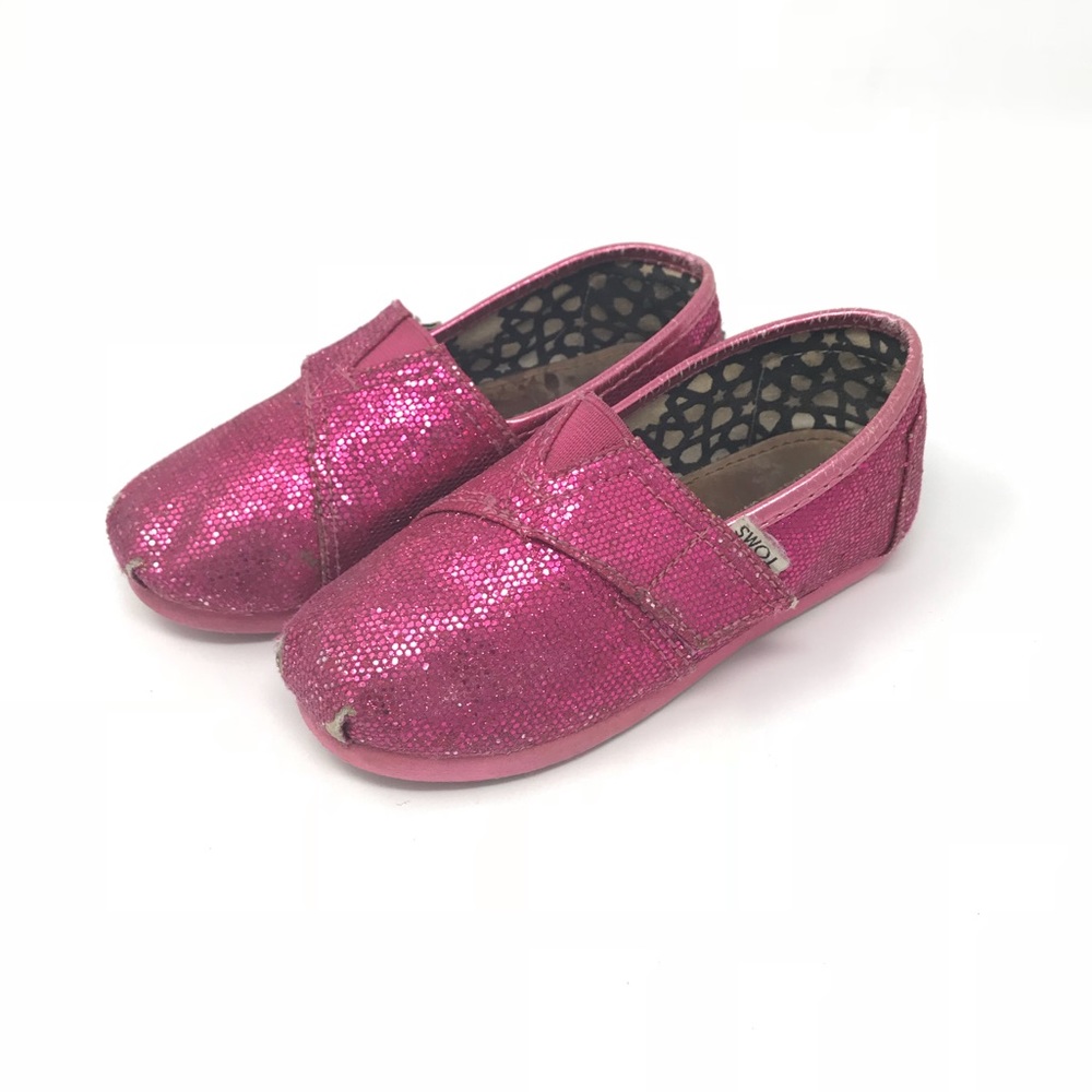 Toms pink sparkly shoes - Picture 1 of 5